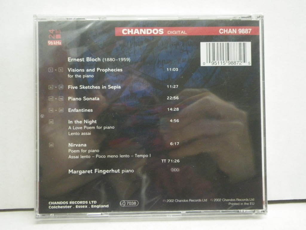 Image 1 of Visions and Prophecies: piano music of Ernest Bloch