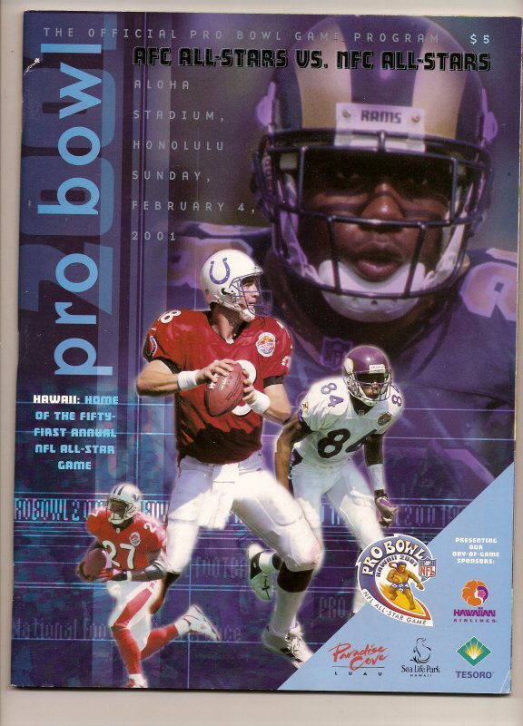 2001 NFL Pro Bowl Game Program NFC AFC