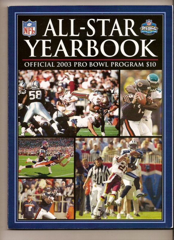 2003 NFL Pro Bowl Game Program NFC AFC