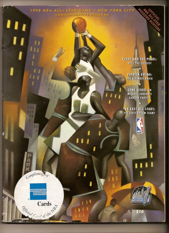 1998 NBA All Star Game Program New York City