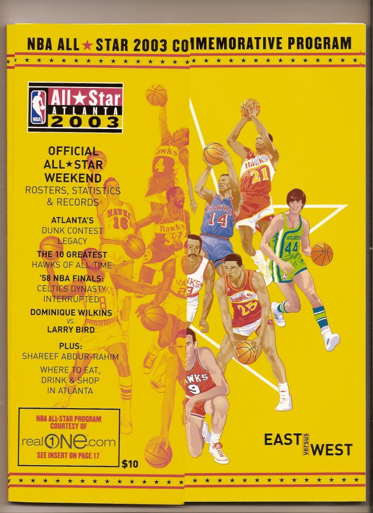 2003 NBA all Star Game Program ATLANTA