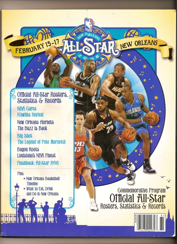 2008 NBA All Star Game Program New Orleans