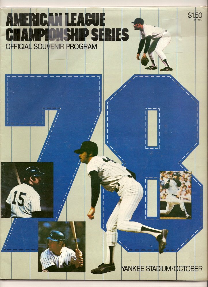 1978 ALCS Game program Royals @ Yankees Championship