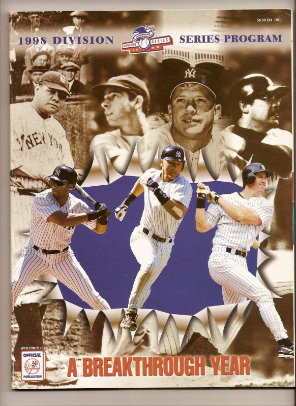 1998 Baseball ALDS Game program Rangers @ Yankees