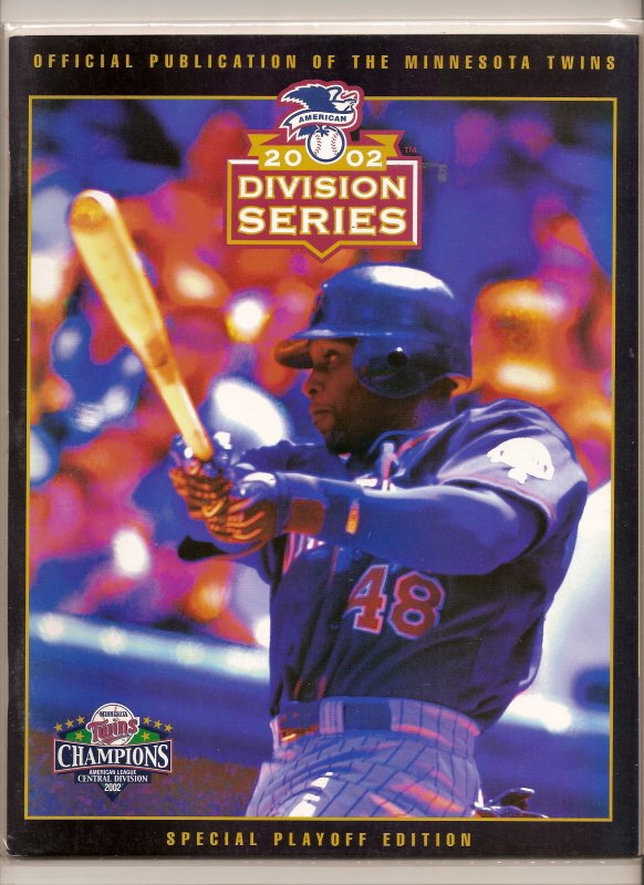 2002 ALDS Game program A's @ Twins Division Series