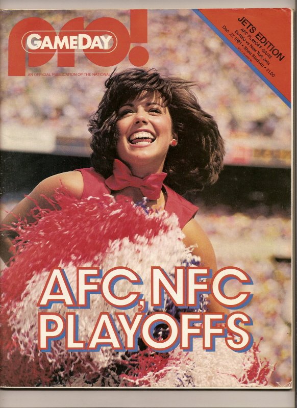 1981 NFL Playoff Game program Bills Jets Shea Stadium
