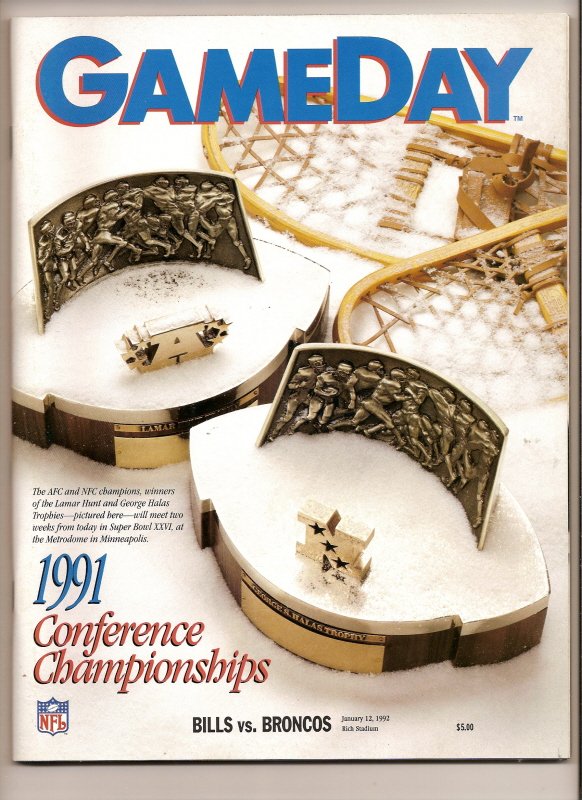 1991 AFC Championship Game program Bills Broncos