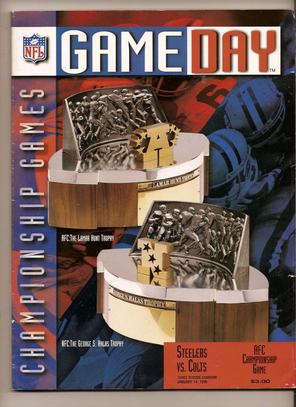 1995 AFC Championship Game Program Steelers Colts