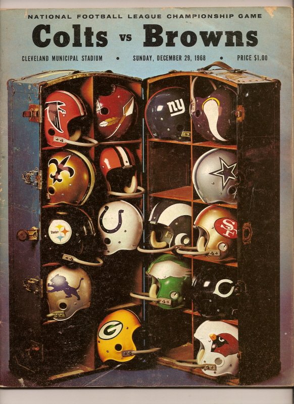 1968 NFL Championship Program Colts browns