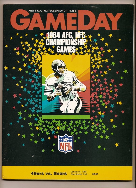1984 NFC Championship GameDay program Bears @ 49ers
