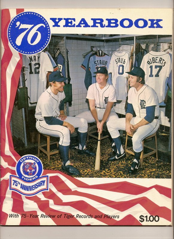 1976 Detroit Tigers official Yearbook MLB Baseball