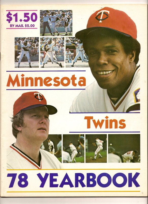 1978 Minnesota twins Official yearbook MLB Baseball