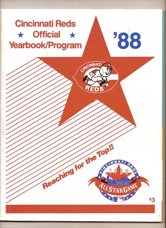 1988 cincinnati reds official yearbook MLB Baseball