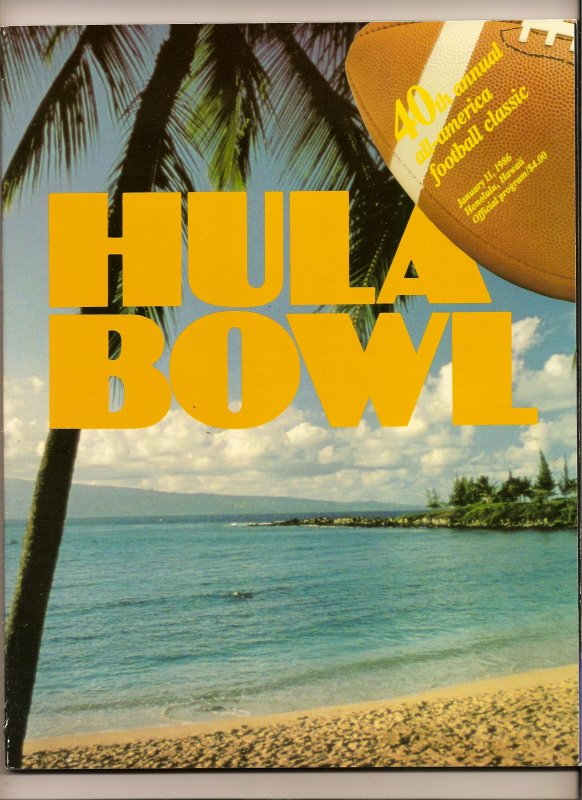 1986 Hula Bowl Game Program Jim Everett