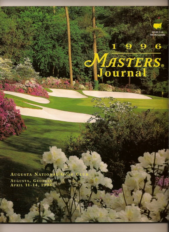 1996 Masters Golf program Nick Faldo PGA Augusta GA