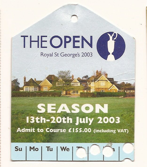 2003 The British Open Golf Ticket Stub Ben Curtis win