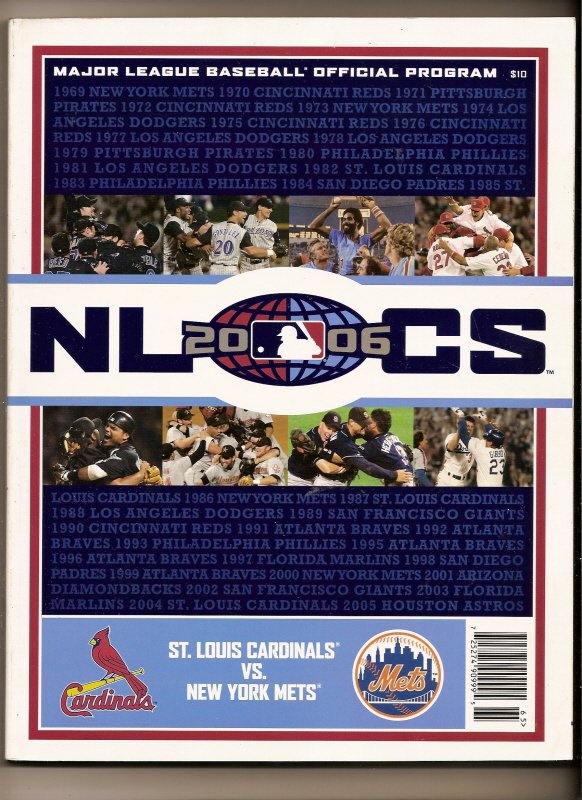 2006 NLCS Program Cardinals Mets championship
