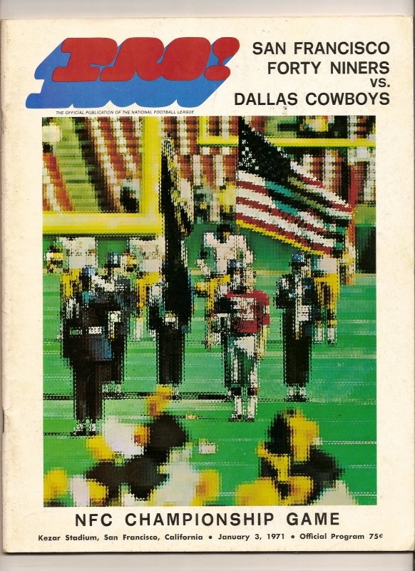 1970 NFC Championship Program 49ers Dallas Cowboys