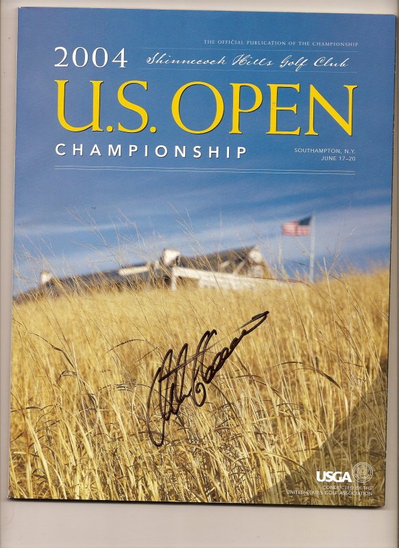2004 US Open Program Signed by RETIEF GOOSEN