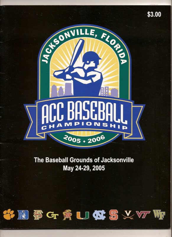 2005 ACC Baseball Championship Program College NCAA