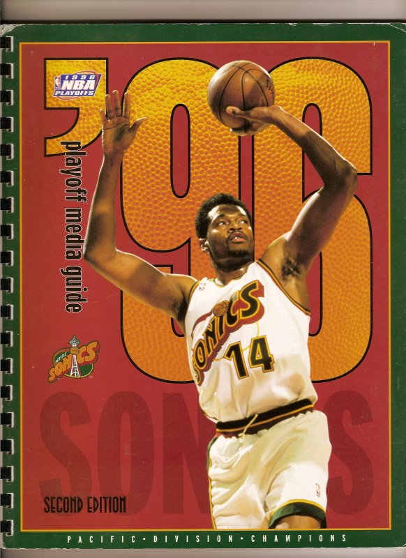 1996 Seatle Supersonics Playoff Media Guide NBA