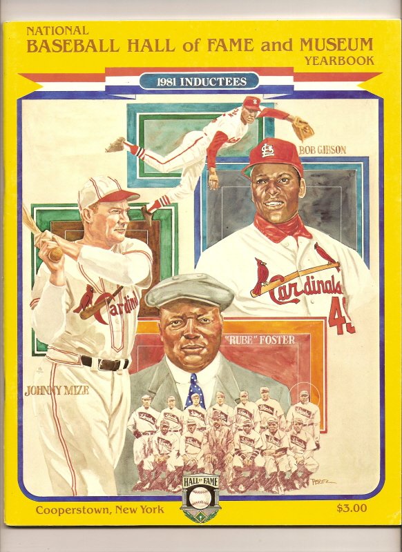 1981 baseball Hall Of Fame yearbook Gibson Mize