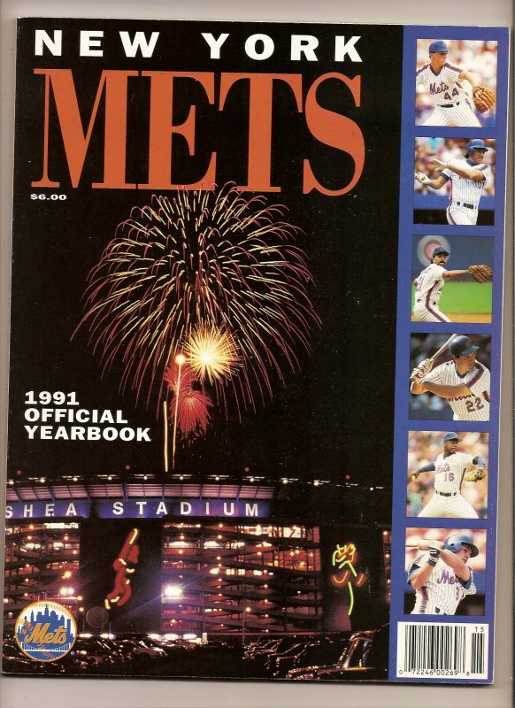 1991 New York Mets Official YearBook MLB Baseball