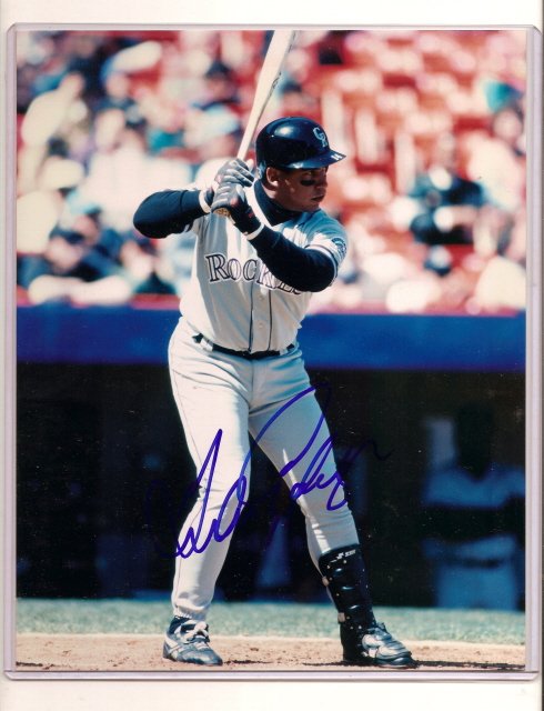 andres galarraga Autographed Baseball 8x10 photo Signed Atlanta Expos Rangers