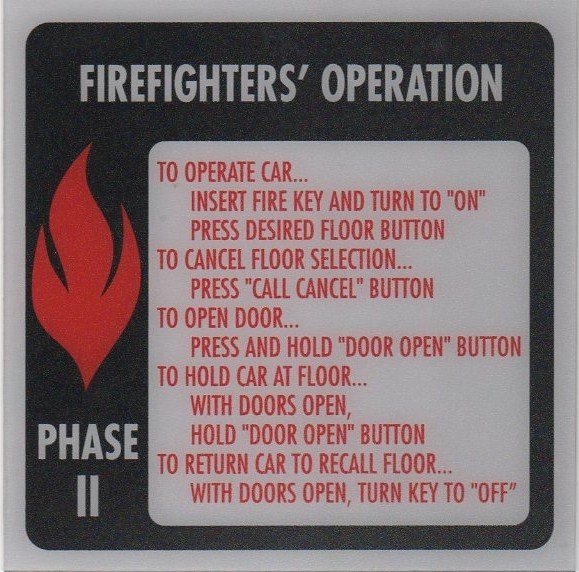 Image 0 of FSP2-B PHASE II FIRE SIGN 6X6