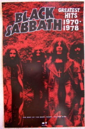 BLACK SABBATH Ozzy Osbourne Greatest Hits 1970-1978 Album POSTER