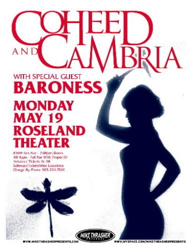 Image 0 of COHEED And CAMBRIA Portland Oregon 2008 Gig Concert POSTER
