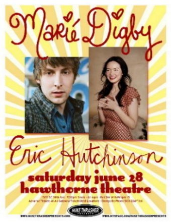 Image 0 of Digby MARIE DIGBY and ERIC HUTCHINSON 2008 Gig POSTER Portland Oregon Concert 