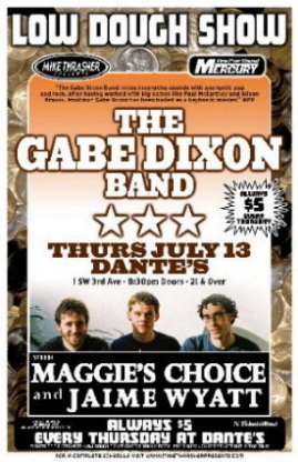 Image 0 of Dixon GABE DIXON BAND 2006 Gig POSTER Portland Oregon Concert