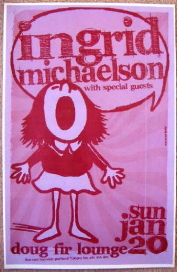 Image 0 of Michaelson INGRID MICHAELSON 2008 Gig POSTER Portland Oregon Concert 