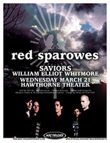 Image 0 of RED SPAROWES 2007 Gig POSTER Portland Oregon Concert