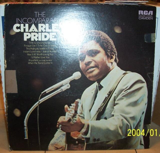 Image 0 of THE INCOMPARABLE CHARLEY PRIDE 1972 RCA CAS 2984 Vinyl Record LP