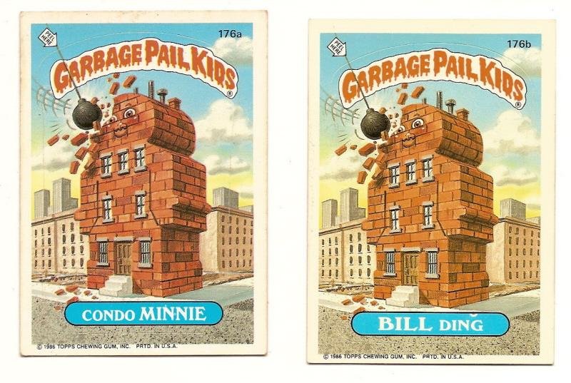 Image 0 of GARBAGE PAIL KIDS Cards 5th SERIES 176 a & b Condo Minnie Bill Ding