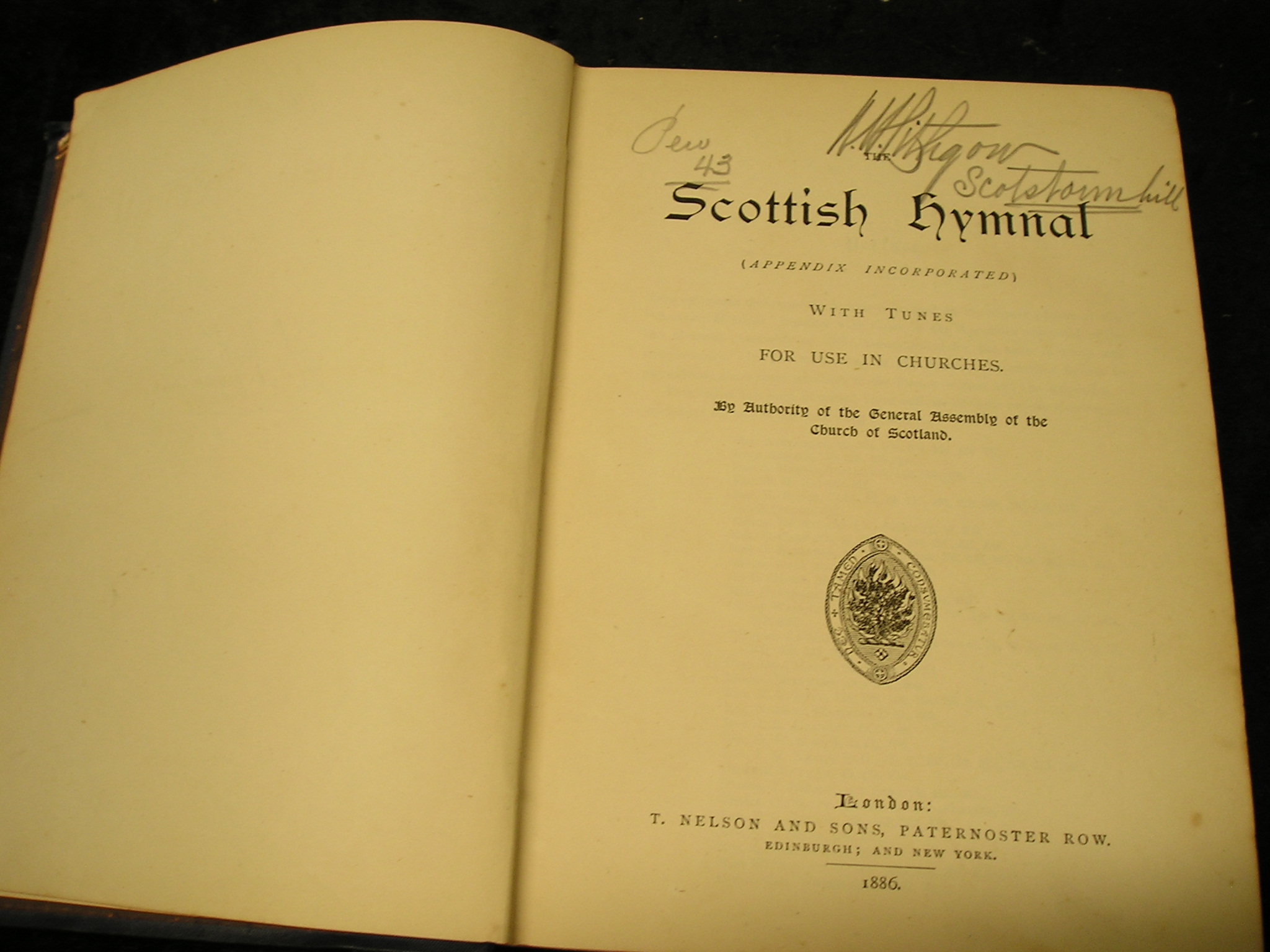 Image 0 of Scottish Hymnal With Tunes