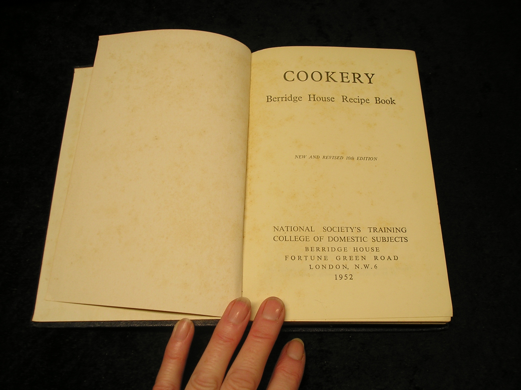 Image 0 of Cookery Berridge House Recipe Book