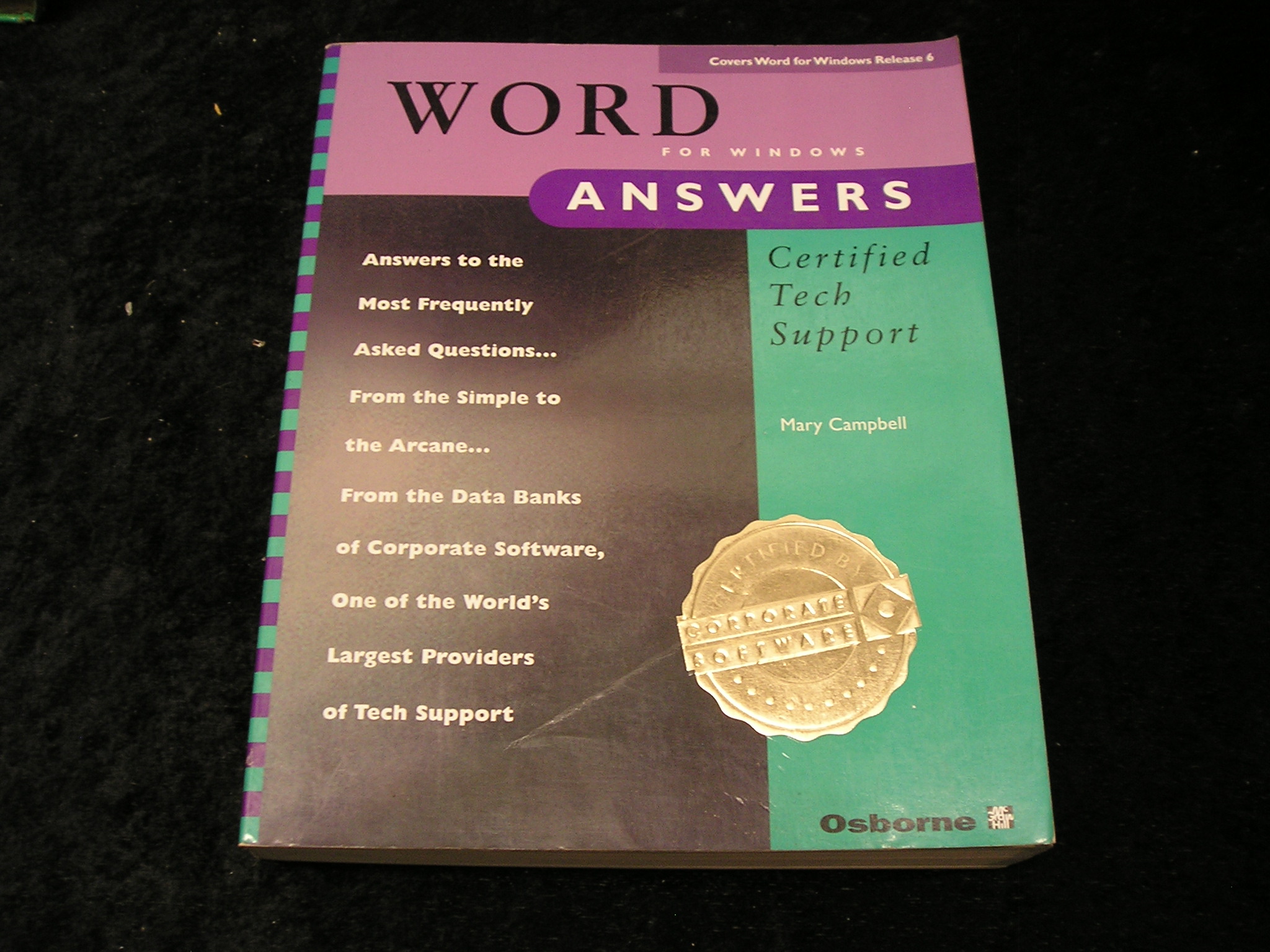 Image 0 of Word For Windows Answers Certified Tech Support