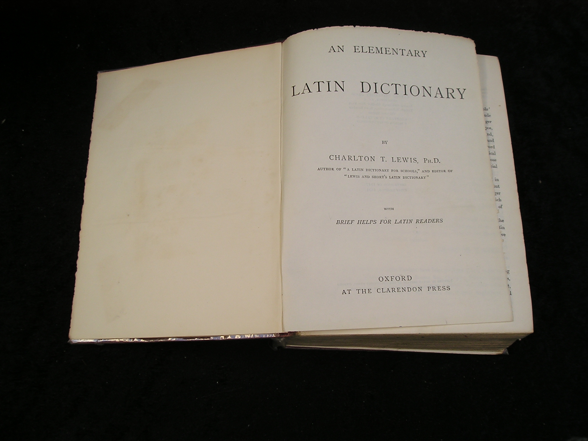 An Elementary Latin Dictionary