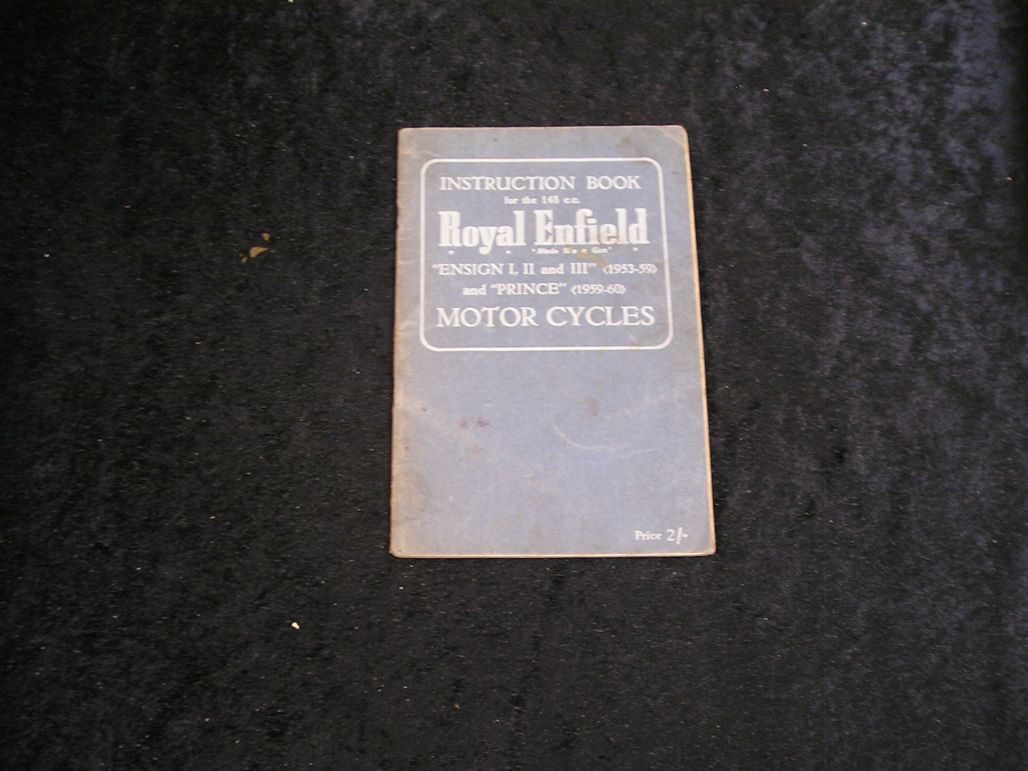 Image 0 of Instruction Book for the 148cc Royal Enfield Ensign I, II and III And Prince Mot