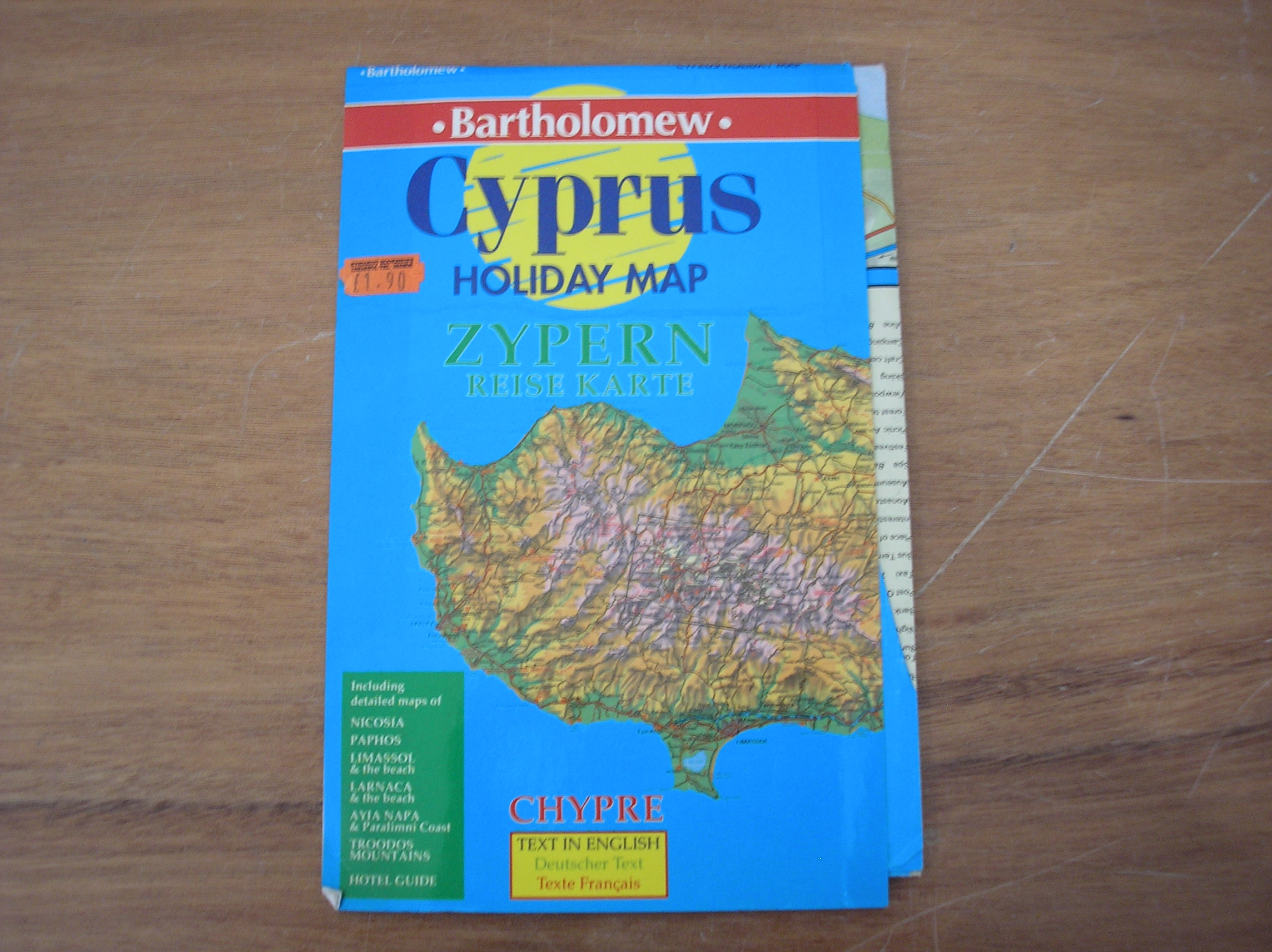 Image 0 of Bartholomew Cyprus Holiday Map
