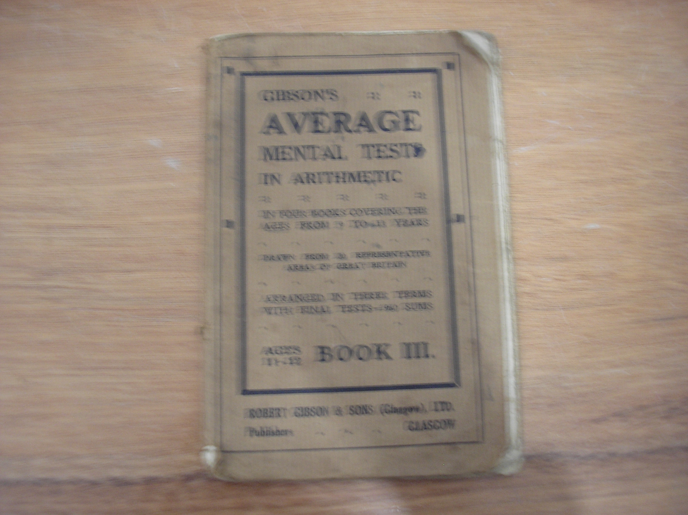 Average Mental Tests in Arithmetic Book 3