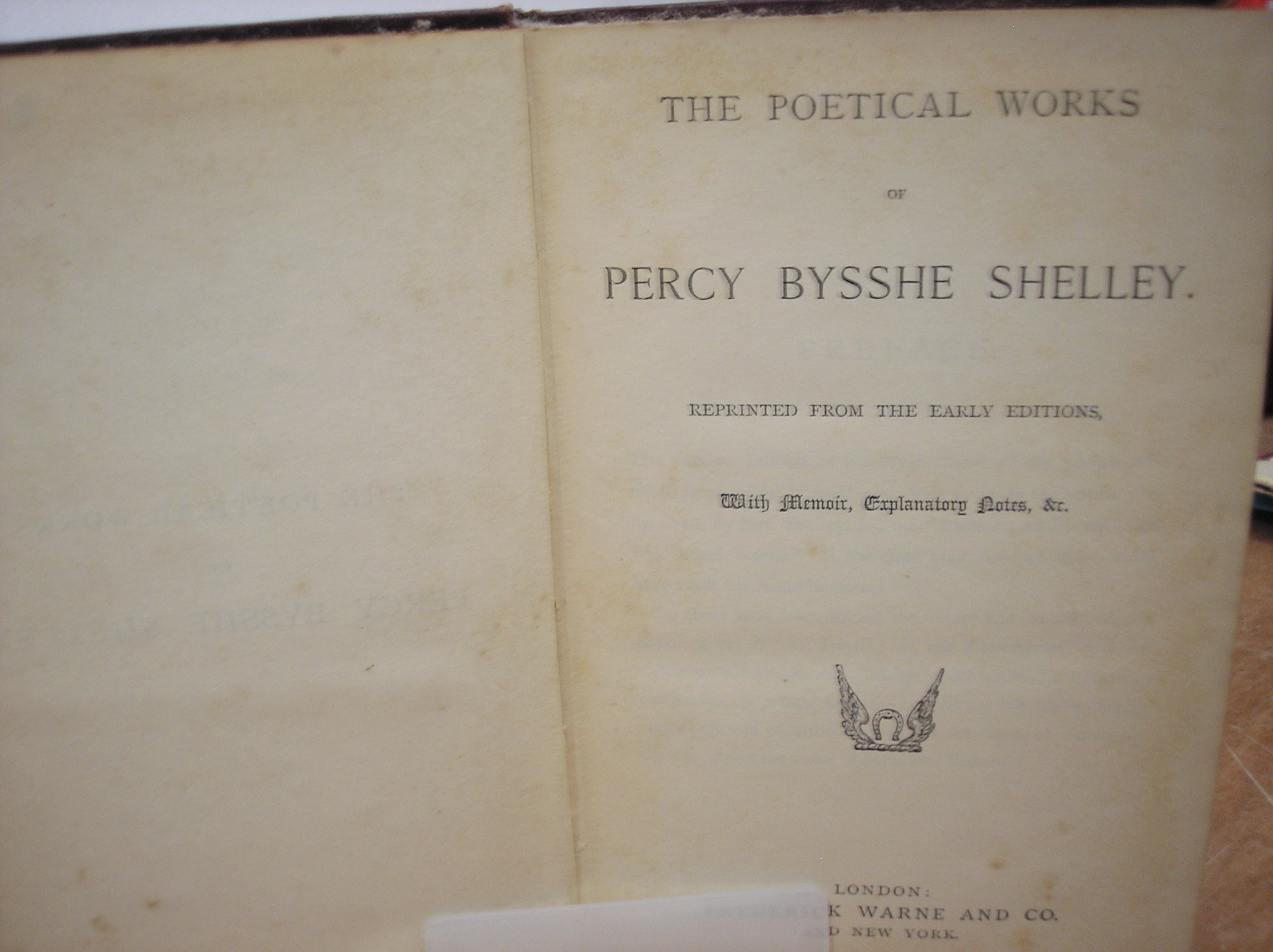 Image 0 of The Poetical Works of Percy Bysshe Shelley