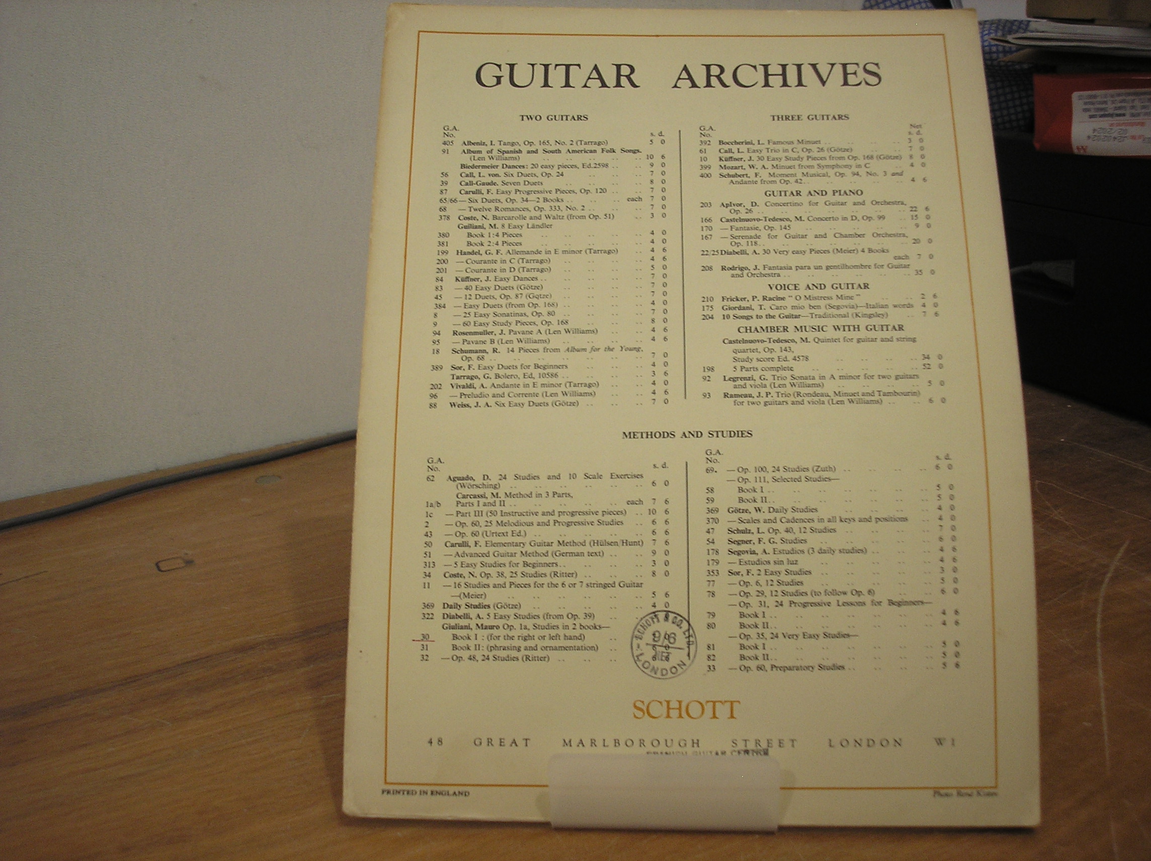 Image 0 of Guitar Archives Edition Andres Segovia
