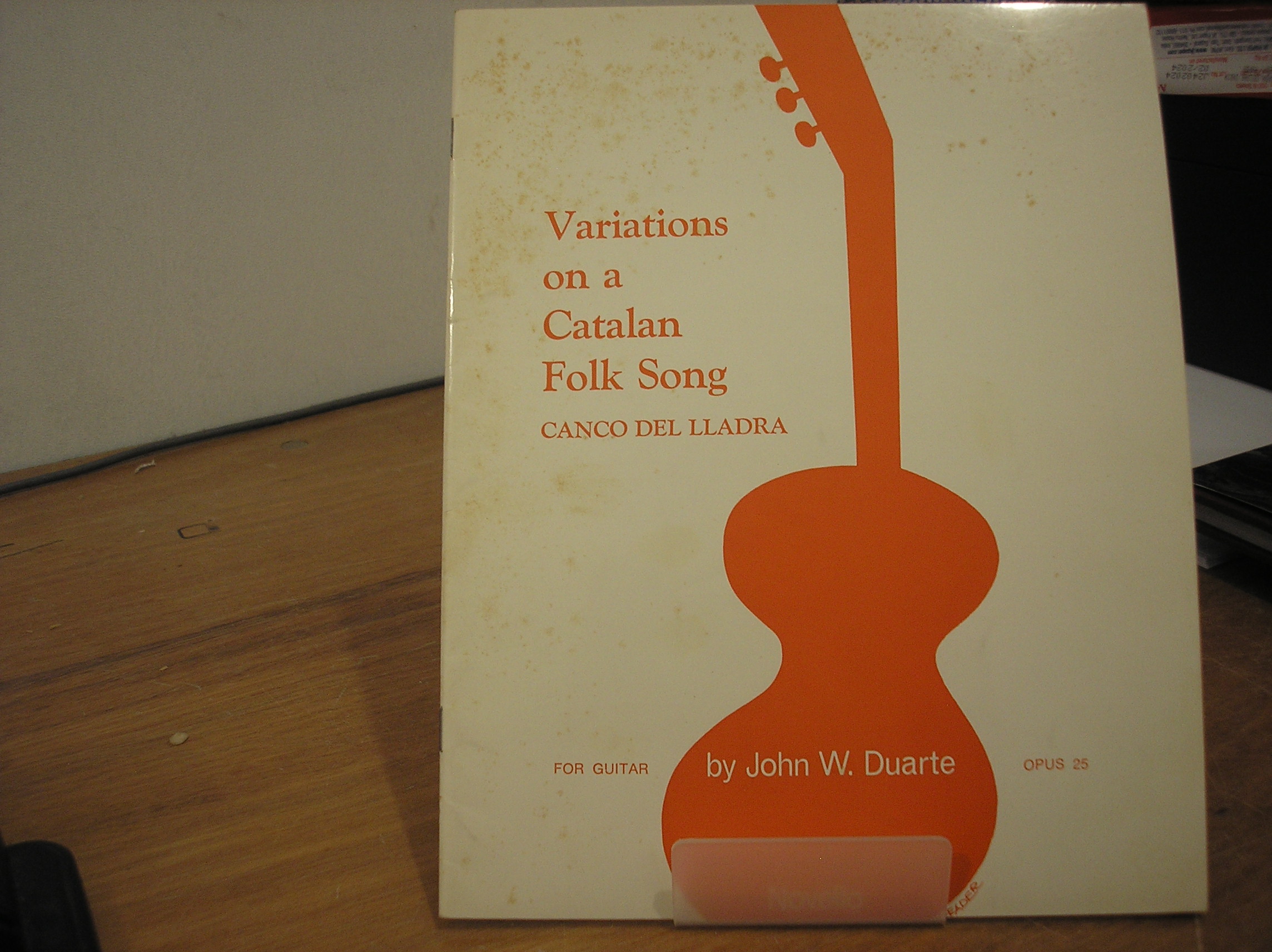 Image 0 of Variations on a Catalan Folk Song Canco Del Lladra For Guitar