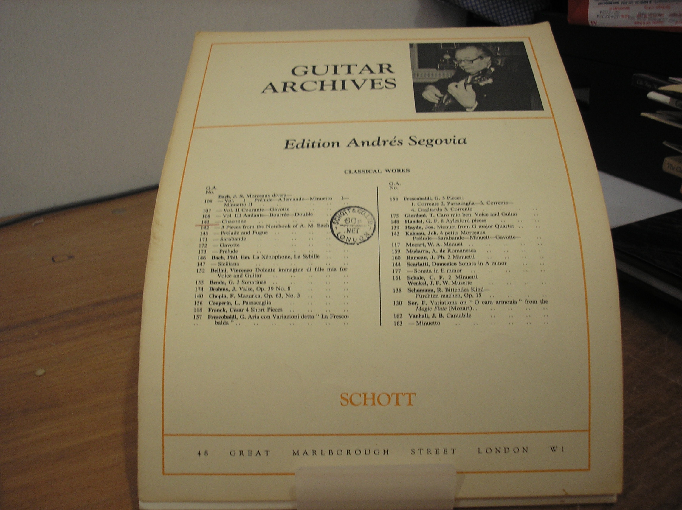 Image 0 of Guitar Archives Edition Andres Segovia Classical Works