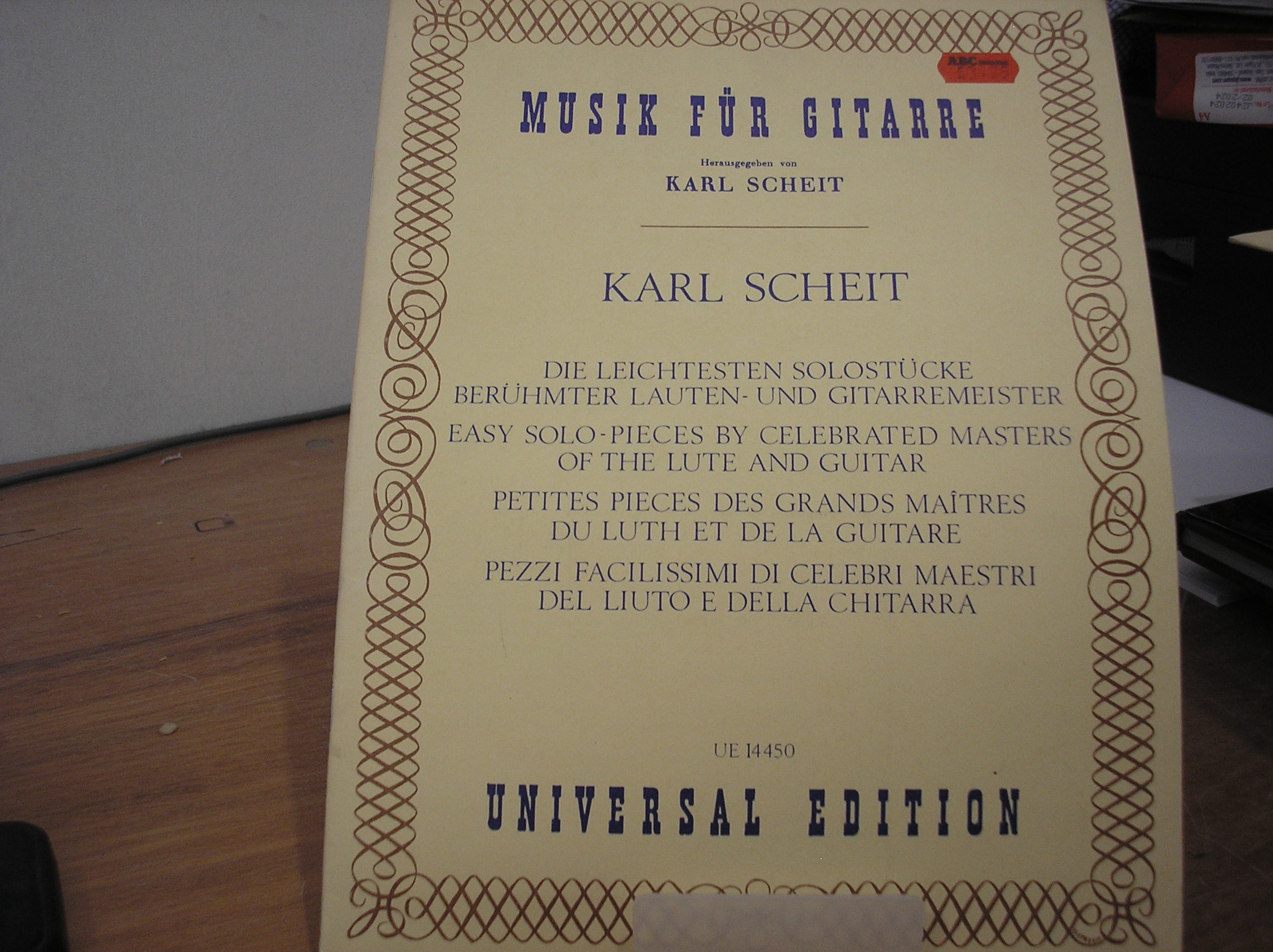 Image 0 of Musik Fur Gitarre Easy Solo-Pieces By Celebrated Masters of the Lute and Guitar