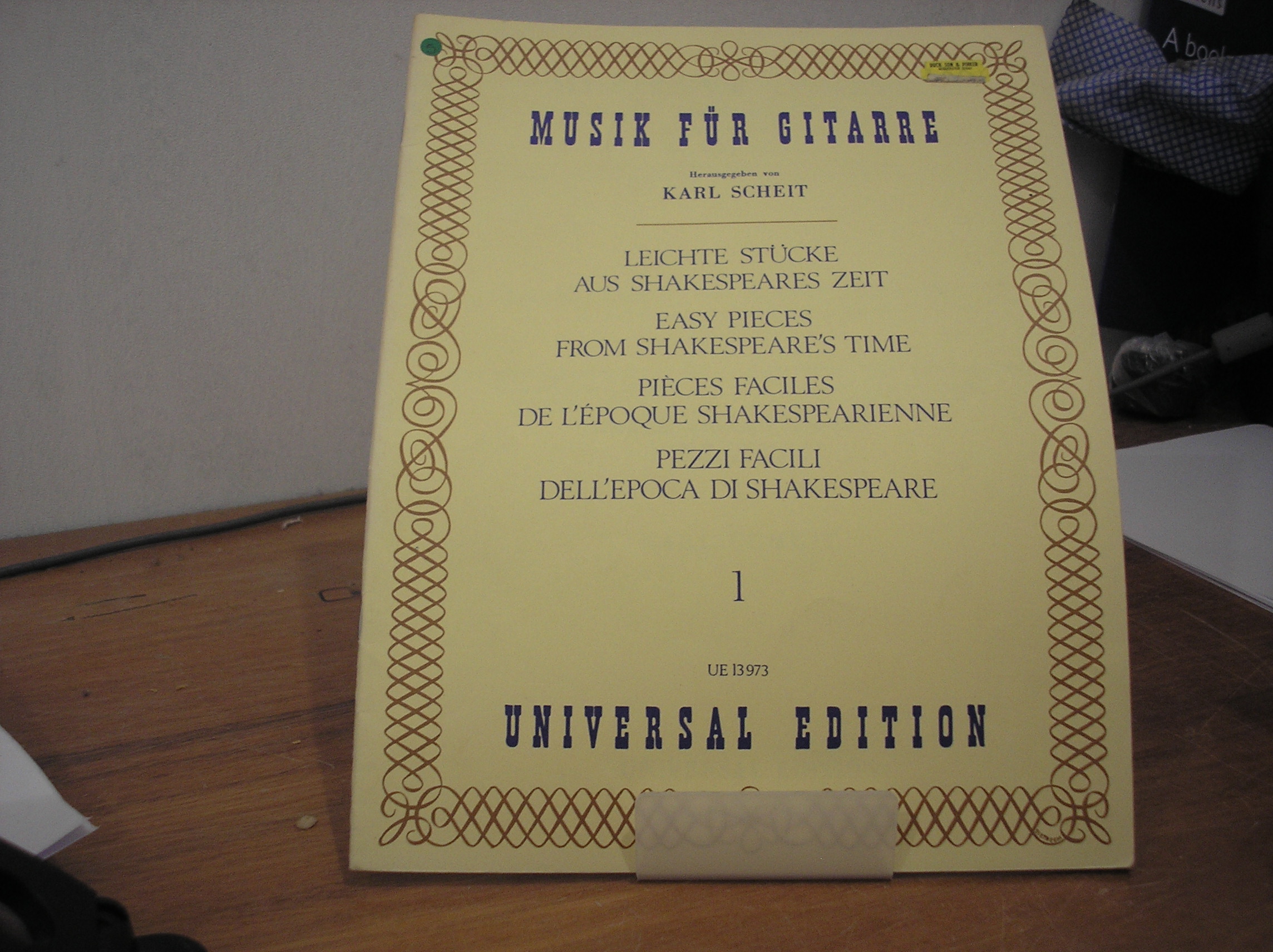 Image 0 of Musik Fur Gitarre Easy Pieces From Shakespeare's Time